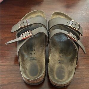Birkenstock Taupe Double Strap Sandals